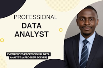 be your professional data analyst and excel specialist