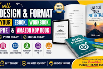do book formatting book interior design ebook design print layout for amazon KDP