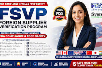 be your fsvp consultant for fda compliance and import