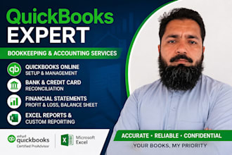 do bookkeeping and accounting in quick books professionally