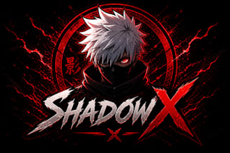 a unique anime logo for gaming, discord and youtube