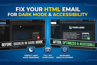 audit and fix your HTML email templates for dark mode and accessibility