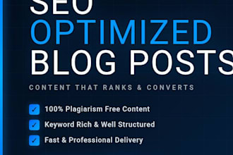 write SEO optimized blog posts