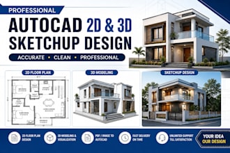 do autocad 2d drawing autocad 3d modeling and sketchup