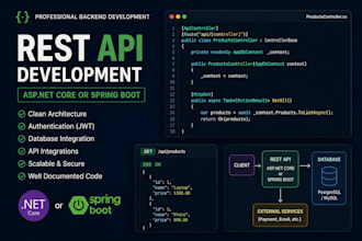 build a scalable rest API using aspnet core or spring boot