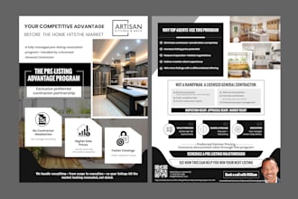 make realtor facing  flyer design for you