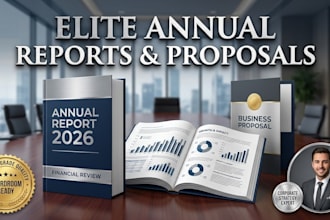 design a professional annual report, business proposal or corporate brochure