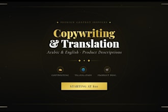 write arabic english product descriptions and copywriting