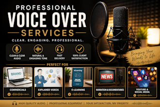 record a professional podcast voice or narration