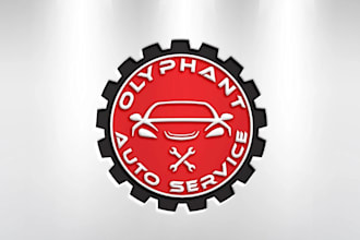 design premium auto service, auto parts, car wash and garage logo with branding