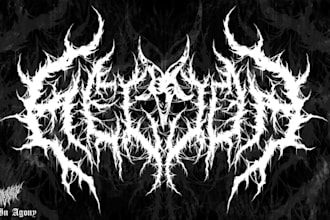 create gothic, black metal, death metal font logo