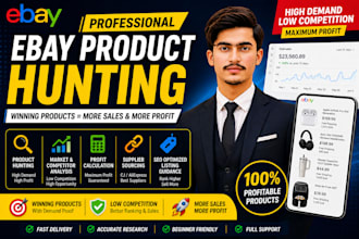 do ebay product hunting, winning product research and profitable listings