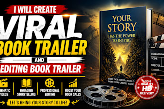 create viral book trailer and editing book trailer