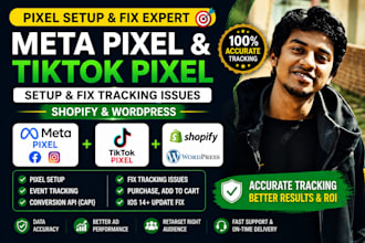 fix facebook pixel and tiktok pixel on shopify wordpress