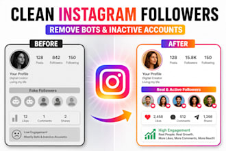 clean inactive and bot followers on instagram
