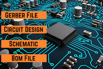 do pcb circuit design, schematic in gerber file, kicad, esp32, stm32 and althium