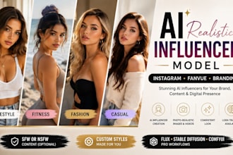 do ai influencer model for ai fanvue instagram model ai product and social media