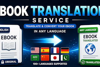 professionally translate and convert your ebook into any language