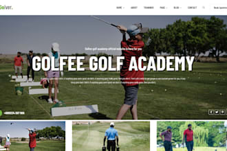 design highly converting golf website golf accessories sport game website