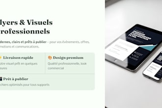 je vais créer un flyer professionnel moderne et pret a publier