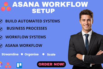 set up asana project management system and workflow automation