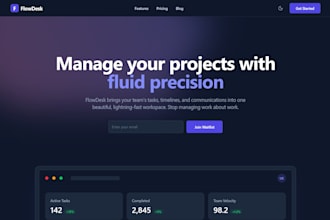 create a high converting animated landing page for your startup