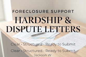 prepare mortgage hardship and foreclosure dispute letters