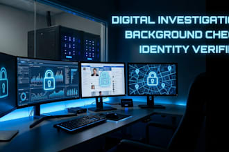 investigate digital trails, background checks and identity verification