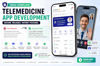develop hipaa compliant telemedicine app healthcare app ai fitness workout app
