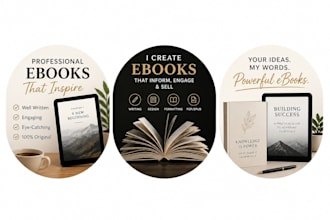 create a professional ready to sell e book for you