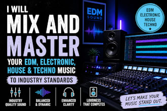 mix and master clean and powerful edm tracks