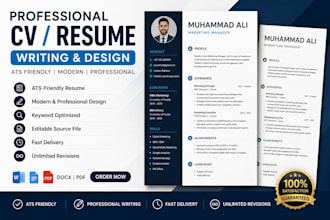 design professional ats friendly resume CV