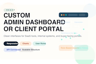 build a custom react admin panel crm or client portal