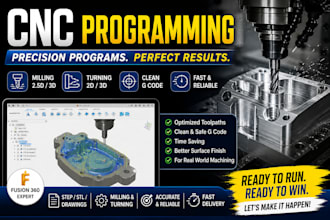 do cnc programming and g code for metal milling and turning using fusion 360