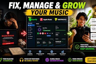 music manager, manage your music career and grow your social media presence