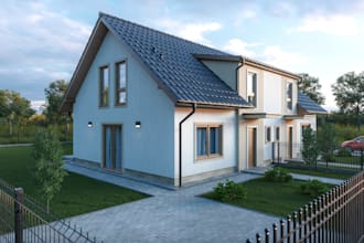 small housemodel in blender,remodel building in blender based on reference photo