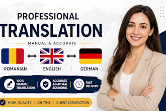 translate romanian to english and german manually