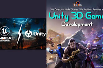 be your mobile game developer for unity and unreal engine 3d 2d