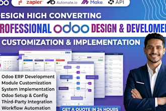 develop odoo erp, odoo customization and implementation odoo setup integration