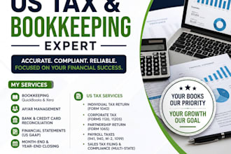 do US tax return 1040 1120 1065 and quickbooks bookkeeping