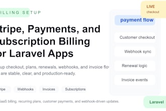 build stripe checkout billing or invoices in laravel