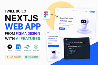build a nextjs web app from figma design with ai features