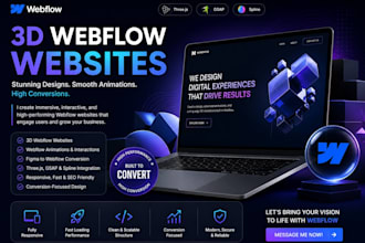 3d webflow website webflow animation figma to webflow gsap 3d spline r3f webflow