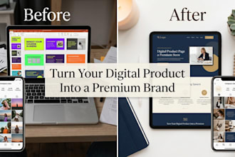 create art direction and visual branding for digital product creators