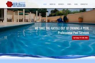 create squarespace pool cleaning service website maintenance booking website