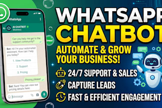 develop ai whatsapp chatbot, whatsapp API bot, auto reply, gpt chatbot