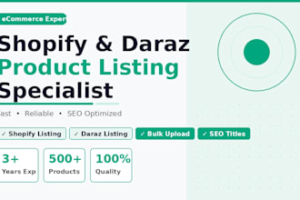 do shopify and daraz product listing and store management