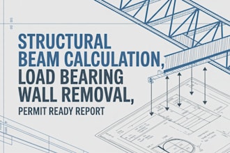 structural beam, header and load bearing wall removal permit calculations