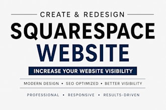 create and redesign squarespace website and increase your website visibility