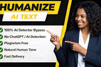 humanize and proofread ai generated content and academic content